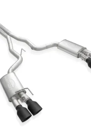 Genuine Stainless Works 2020-2022 Ford GT500 Redline Catback H-Pipe Exhaust Factory Connect - Black Tips