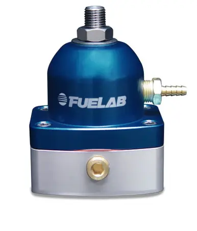 Fuelab 525 EFI Adjustable FPR In-Line 25-90 PSI (1) -6AN In (1) -6AN Return - Blue - 52501-3 Express Delivery