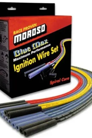 Moroso Chevrolet Small Block Ignition Wire Set - Blue Max - Spiral Core - Sleeved - HEI - 90 Degree - 72407 Direct From Manufacturer