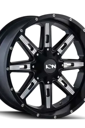 ION Type 184 20x10 / 6x135 BP / -19mm Offset / 106mm Hub Satin Black/Milled Spokes Wheel Holiday Sale