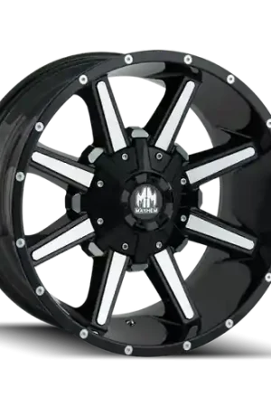 Top Pick Mayhem 8104 Arsenal 20x9 / 5x127 BP / 0mm Offset / 87mm Hub Black/Machined Face Wheel