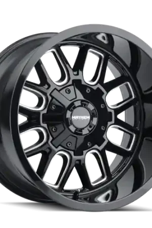 Mayhem 8107 Cogent 18x9 / 5x127 BP / 0mm Offset / 87.1mm Hub Black w/ Milled Spokes Wheel Fan Favorite
