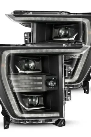 AlphaRex 21-22 Ford F150 PRO-Series Projector headlights Black w/Activ Light/Seq Signal Buy Today
