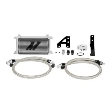 Crafted Mishimoto 15 Subaru STI Oil Cooler Kit - Silver - MMOC-STI-15