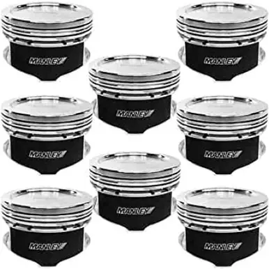 Certified Manley 2018+ Ford Coyote 5.0L DOHC +1cc Dish 3.672in Bore 11:1 CR Platinum Extreme Duty Piston Set - 595810CE-8
