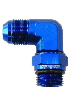 While Supplies Last Aeroflow 90 Degree Swivel 6AN ORB to -6AN Male Flare Adapter - Black