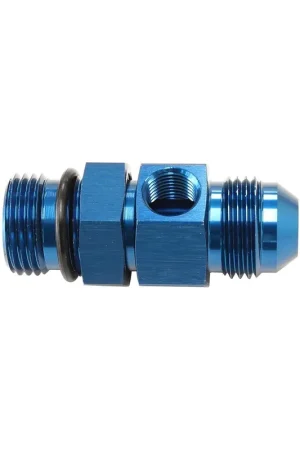 Direct From Manufacturer Aeroflow -10ORB To -10AN Extension With 1/8" Port - Black