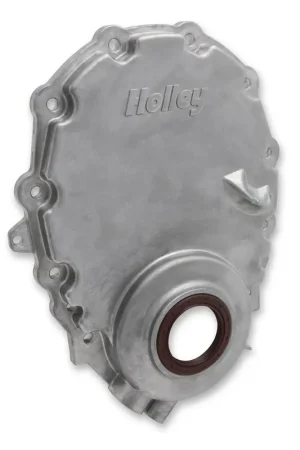 Sale Holley Cast Aluminum Timing Chain Cover Vortec/Small Block Chevy Cast Aluminum Timing Chain Cover - Natural Finish