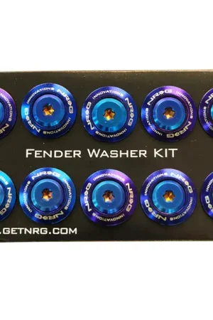 Direct From Manufacturer NRG NRG Fender Washer Kit (TI Series) M6 Bolts For Plastic (TI Burn Washer/TI Burn Screw) - Set of 10