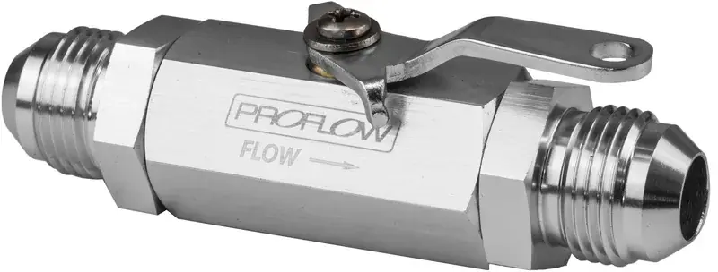 Proflow Valve Shut-Off Aluminium Silver -16 AN Male Threads Final Sale