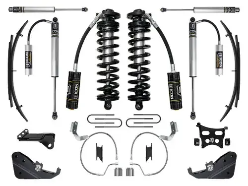 Buy Today ICON Vehicle Dynamics 23-24 Ford F250/F350 Super Duty 4WD 4-5.5in Stage 2 Lift Coilover Conv System W/ Exp Packs
