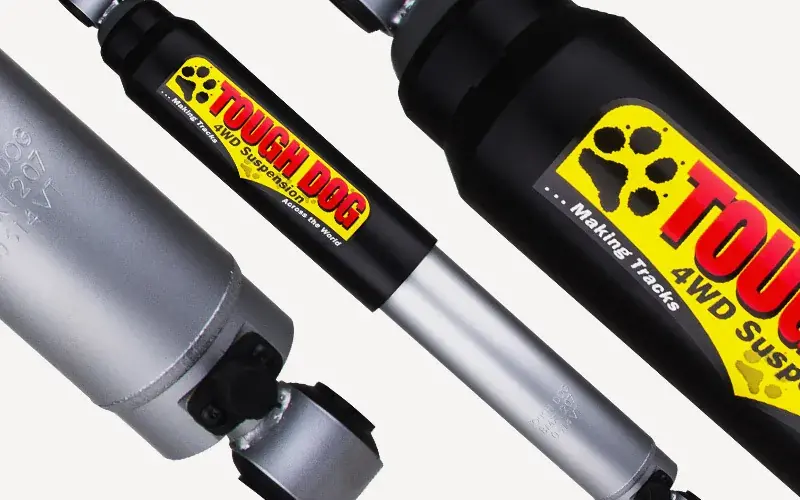 Tough Dog 2x 45mm 9 Stage Adjustable Front Shocks (Landcruiser 80/105 Series) suit 4in Lift Discount