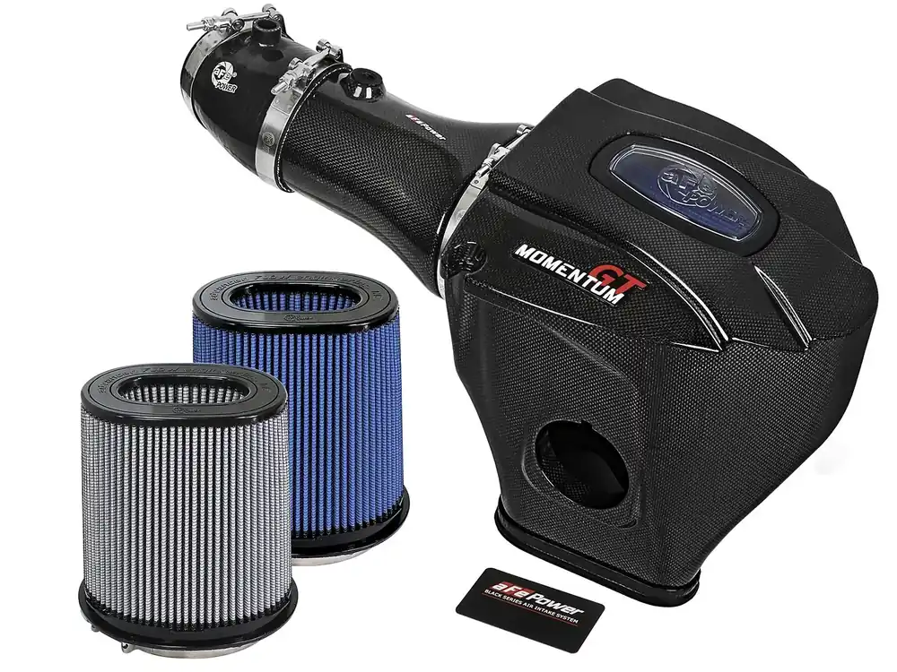 aFe Black Series Momentum Carbon Fibre Cold Air Intake System w/Dual Filter (Challenger/Charger SRT Hellcat 17-18) Holiday Sale
