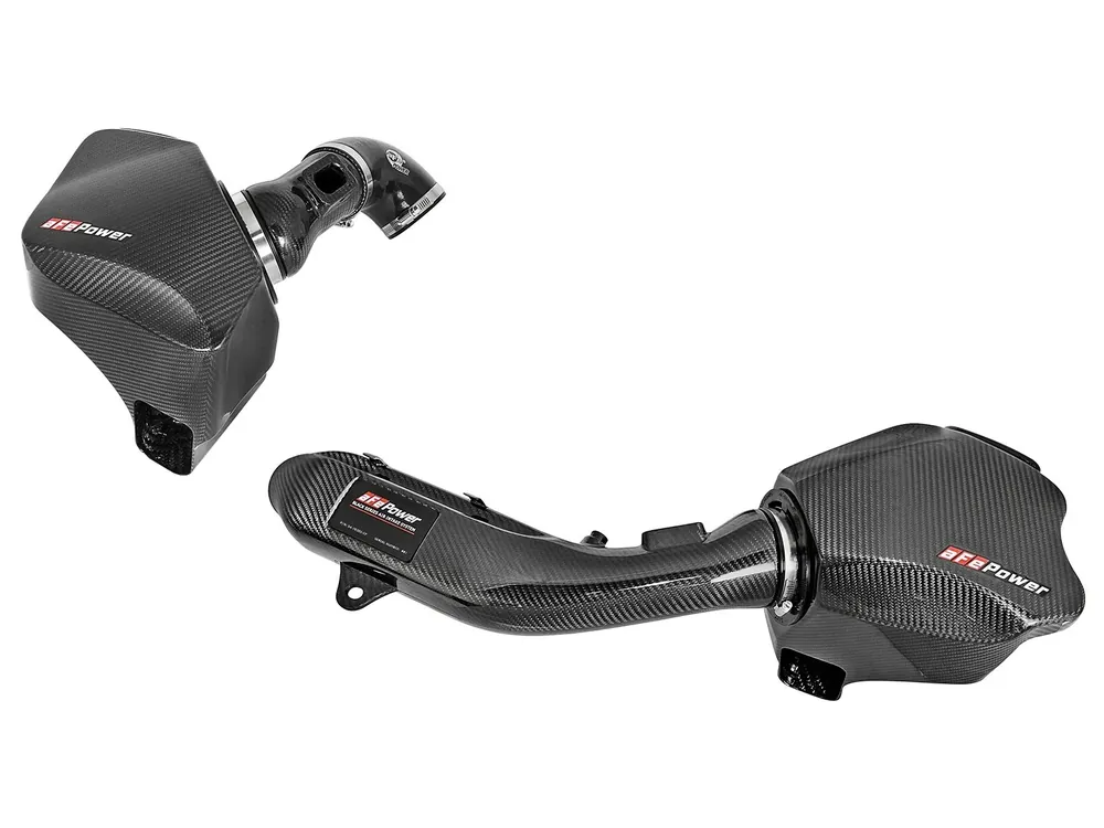 aFe Black Series Momentum Carbon Fibre Cold Air Intake System w/Pro DRY S Filter (BMW M3 F80 15-18) Clearance