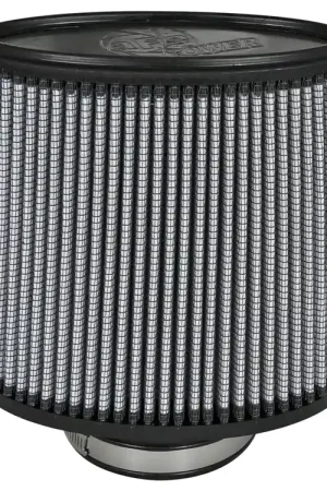 aFe Magnum FLOW Pro DRY S Air Filter - 3.5" Flange, 7.5 x 5" Base, 7 x 3" Top, 7" Height Certified