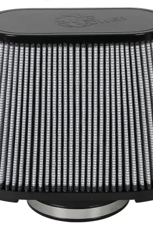 Certified aFe Magnum FLOW Pro DRY S Air Filter - 4.5" Flange, 11 x 6.5" Base, 8.5 x 4" Top, 7.5" Height