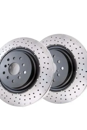 Fast Shipping Disc Brakes Australia DBA DBA43050XD-10 4000 Series Cross-Drilled & Dimpled Brake Disc Rotor Pair 340mm
