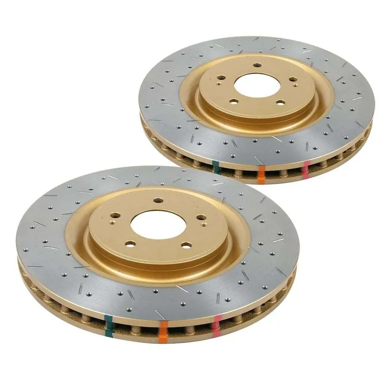 Disc Brakes Australia DBA DBA43340XD 4000 Series Cross-Drilled & Dimpled Brake Disc Rotor Pair Instant Buy