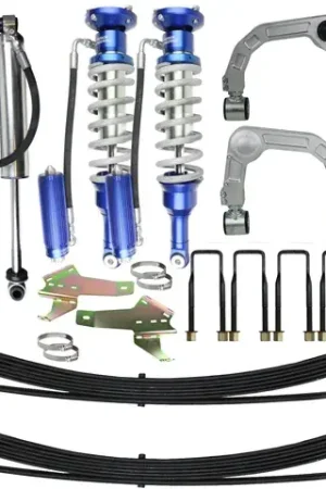 Superior Engineering Adjustable Monotube 2.5 Remote Reservoir 4 Inch 100mm Lift Kit (Hi-Lux 05-15) 0-60kg Accessories 0-200kg Constant Load ABS (Braided) With Reservoir Mo Time-Limited