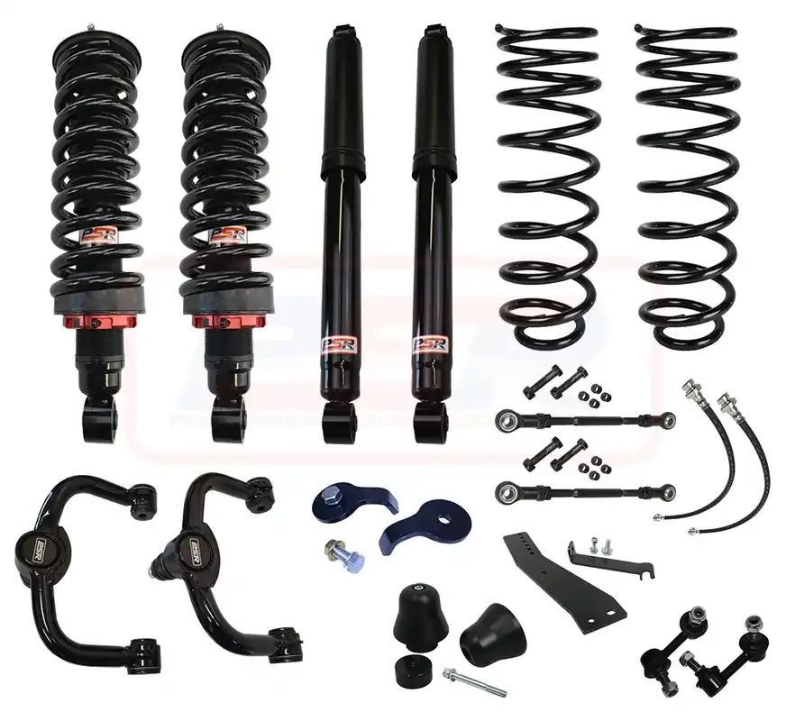 Performance Suspension Racing Coil Rear TTG 2" Lift Kit Long Travel 1" Rear Heavy Duty Front and Std Duty Rear (Navara NP300) Clearance