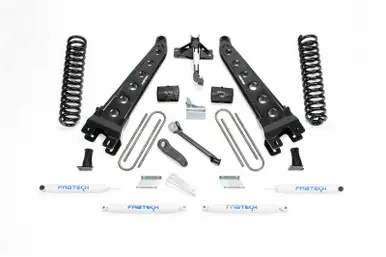 Fabtech 08-16 Ford F250/F350 4WD 4in Rad Arm Sys w/Coils & Perf Shks - K2211 Fast Shipping