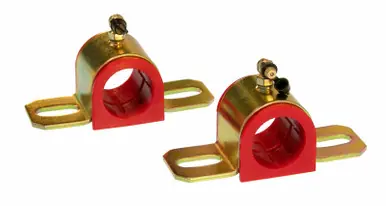 Free Shipping Prothane Universal 90 Deg Greasable Sway Bar Bushings - 1 1/4in - Type B Bracket - Red - 19-1211