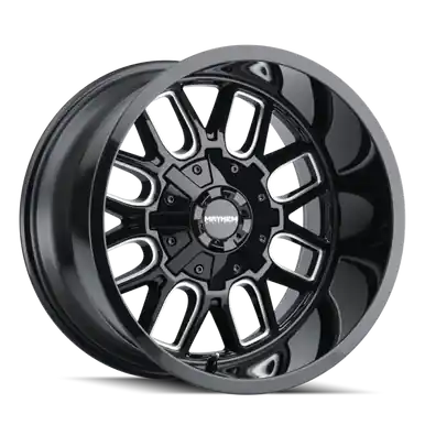 Mayhem 8107 Cogent 20x9 / 8x170 BP / 0mm Offset / 125.2mm Hub Gloss Black Milled Wheel - 8107-2970BM Save Now
