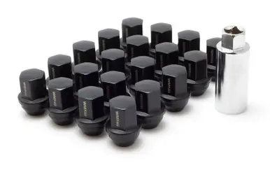 Buy Direct Wheel Mate WM14T Closed End Lug Nuts - QTY 20/Black - WM14TB20