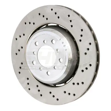 Hassle-Free Returns SHW 08-13 BMW M3 4.0L Right Front Cross-Drilled Lightweight Brake Rotor - BFR42852