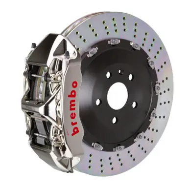 Brand New Brembo 10-15 Camaro SS/12-15 Camaro ZL1 Fr GTR BBK 6 Piston Billet 405x34 2pc Rotor Drilled- Nickel - 1N1.9520AR