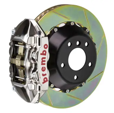 Holiday Sale Brembo 04-10 5-Series (Excl xDrive/M5) Rr GTR BBK 4Pist Billet 345x28 2pc Rotor Slot Type1 - Nickel - 2P2.8006AR