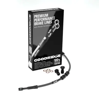 Goodridge 18-23 HD FXBB/S/FXST (w/o ABS) +2in Front Brake Line Kit - Black - HD0141-1FB-BK2 Low Price