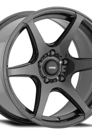 Konig Tandem 17x8 5x100 ET38 Gloss Graphite Worldwide Shipping