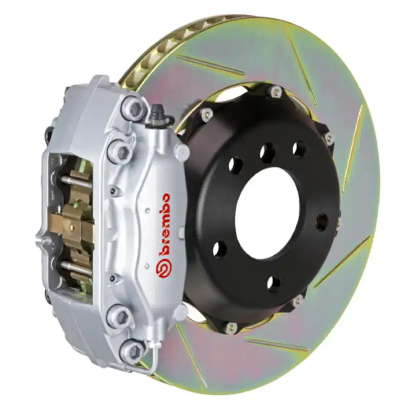 Clearance Brembo 06-09 S2000 Rear GT BBK 4 Piston Cast 328x28 2pc Rotor Slotted Type-1-Silver