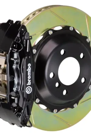 Brembo 78-79 930 Front GT BBK 4 Piston Cast 2pc 355x32 2pc Rotor Slotted Type-1-Black Fan Favorite