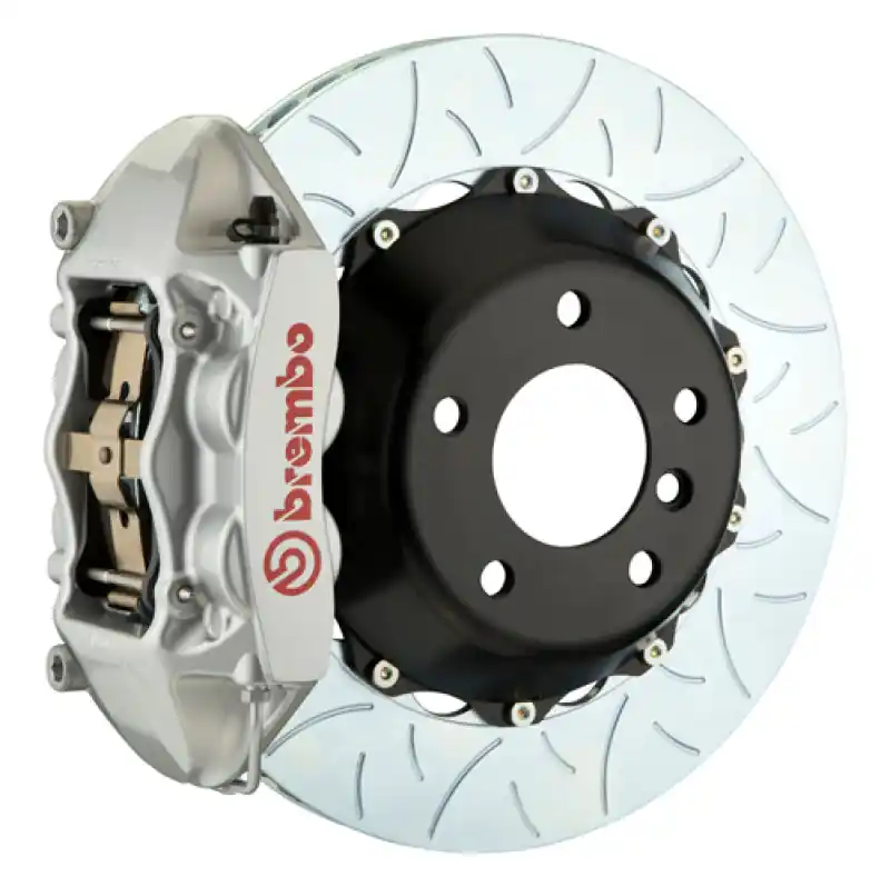 Brembo 03-09 E-Class (Excl 4MATIC/AMG) Rr GT BBK 4Pis Cast 2pc 345x28 2pc Rtr Slot Type3-Silver Certified