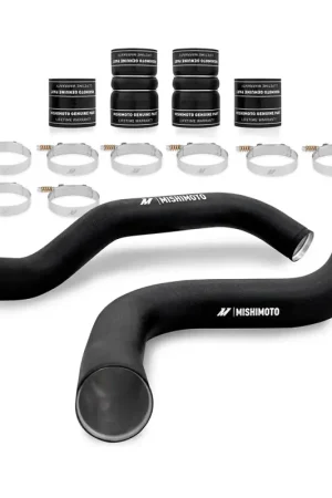 New Arrival Mishimoto 99-03 Ford 7.3L Powerstroke PSD Intercooler Pipe/Boot Kit - Wrinkle Black