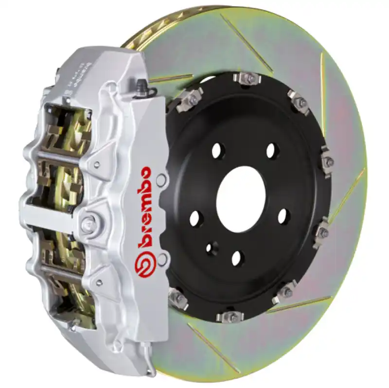 Brembo 03-09 Range Rover Front GT BBK 8 Piston Cast 380x34 2pc Rotor Slotted Type-1-Silver Brand New