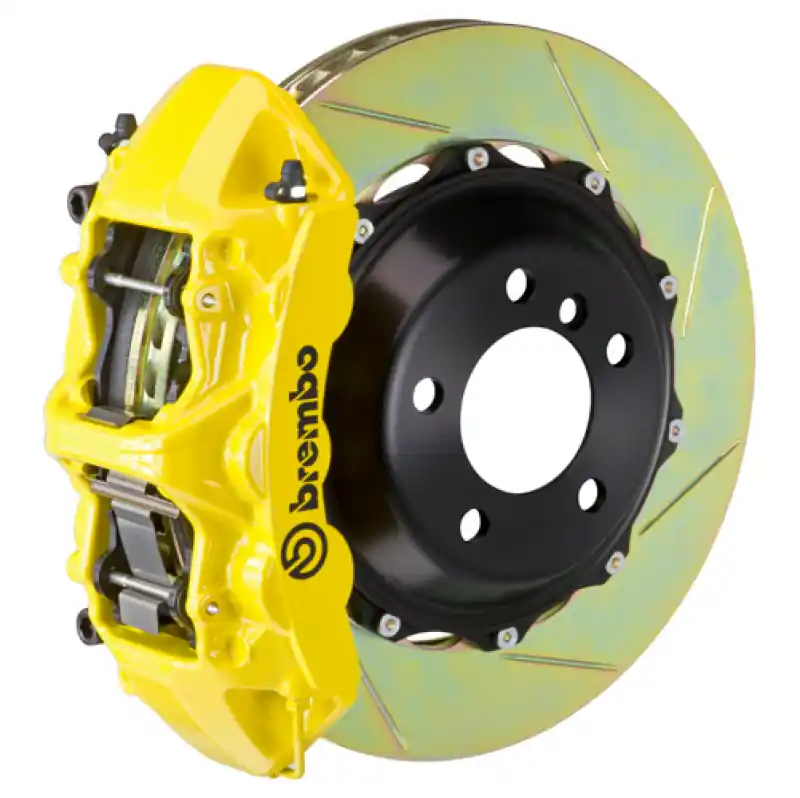 Brembo 14-19 Corvette C7/C7 Z51 Front GT BBK 6 Piston Cast 380x32 2pc Rotor Slotted Type-1- Yellow Big Sale