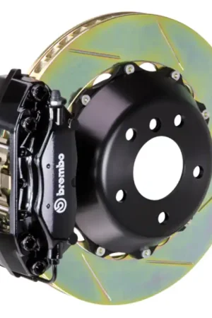 Original Brembo 06-13 Corvette Z06 Excl CC Brakes Rr GT BBK 4Pist Cast 345x28 2pc Rotor Slot Type1-Black