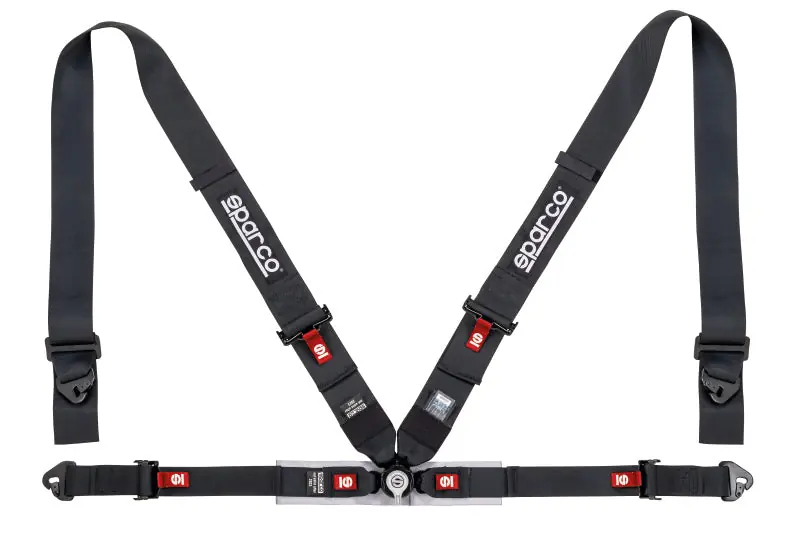 Sparco Belt 4Pt 3in/2in Competition Harness - Black Reduced Price
