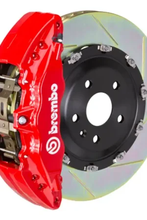 Brembo 15-16 Genesis Sedan 3.8/5.0 (Excl AWD) Fr GT BBK 6Pist Cast 380x34 2pc Rtr Slot Type1-Red Clearance
