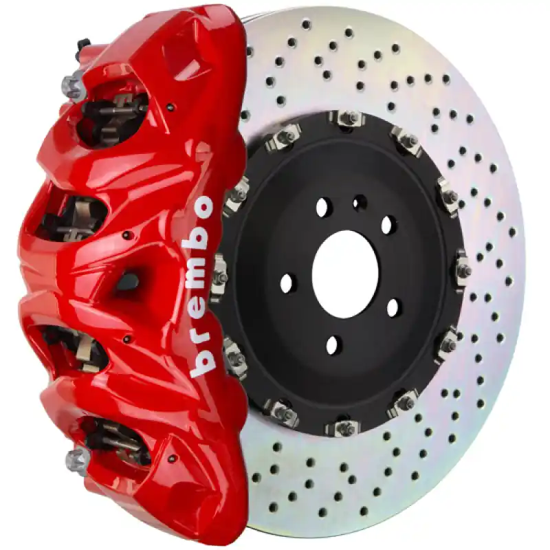 Brembo 12-21 Grand Cherokee SRT8 Fr GT BBK 8Pist Cast 412x38 2pc Rotor Drilled-Red Instant Buy