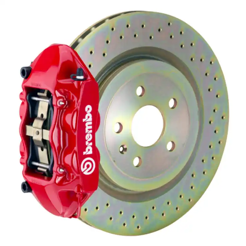 Limited Edition Brembo SS Rear GT BBK 4 Piston Cast 365x28 1pc Rotor Drilled-Red