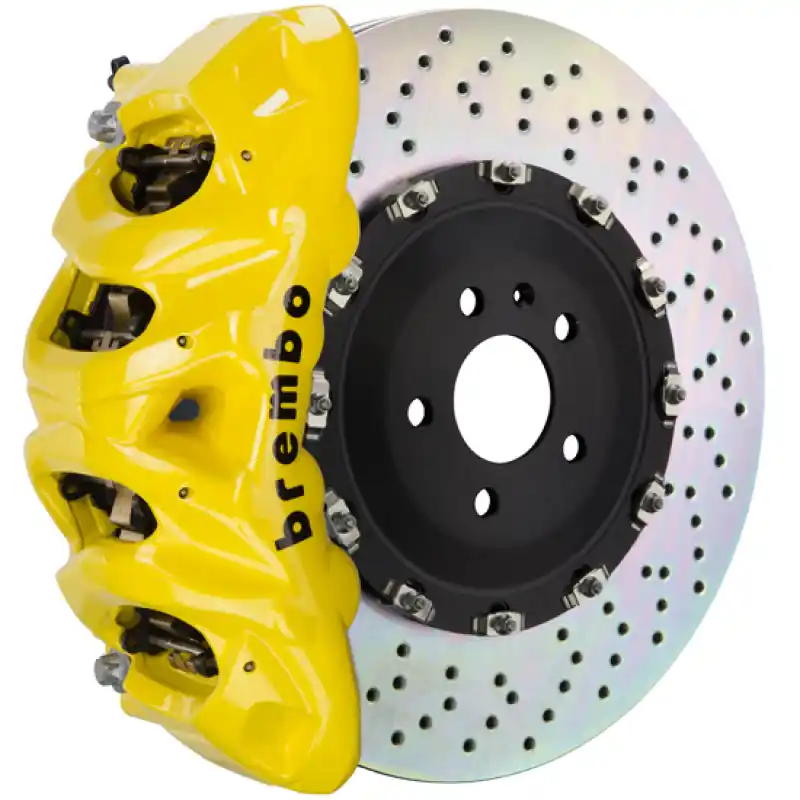 Low Price Brembo 22+ Land Cruiser/LX600 Front GT BBK 8 Piston Cast 412x38 2pc Rotor Drilled- Yellow