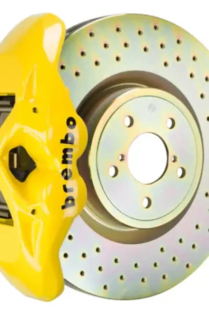 Brembo 12-16 FR-S Front GT BBK 4 Piston Cast 326 x30 1pc Rotor Drilled- Yellow Exclusive