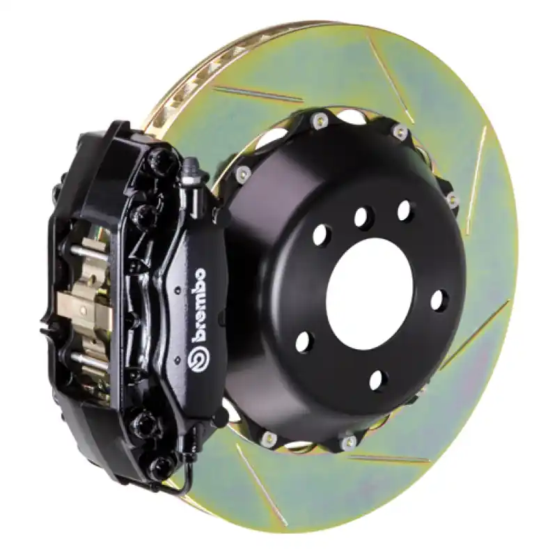 Brembo 10-16 E550 Sedan Rear GT BBK 4 Piston Cast 345x28 2pc Rotor Slotted Type1-Black Best Choice