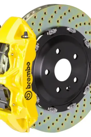 Brembo 22+ Golf R /22+ S3 Front GT BBK 6 Piston Cast 380x34 2pc Rotor Drilled- Yellow Instant Buy