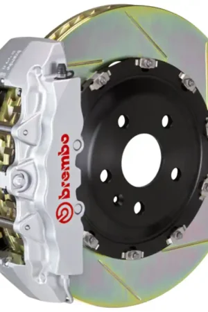 One Day Deal Brembo 12-13 TT RS Front GT BBK 6 Piston Cast 380x34 2pc Rotor Slotted Type-1-Silver