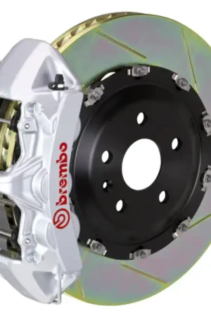 Trusted Brand Brembo 18+ Model 3 AWD/RWD Front GT BBK 6 Piston Cast 365x34 2pc Rotor Slotted Type1-Silver